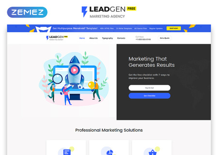 Free HTML5  for Marketing Agency