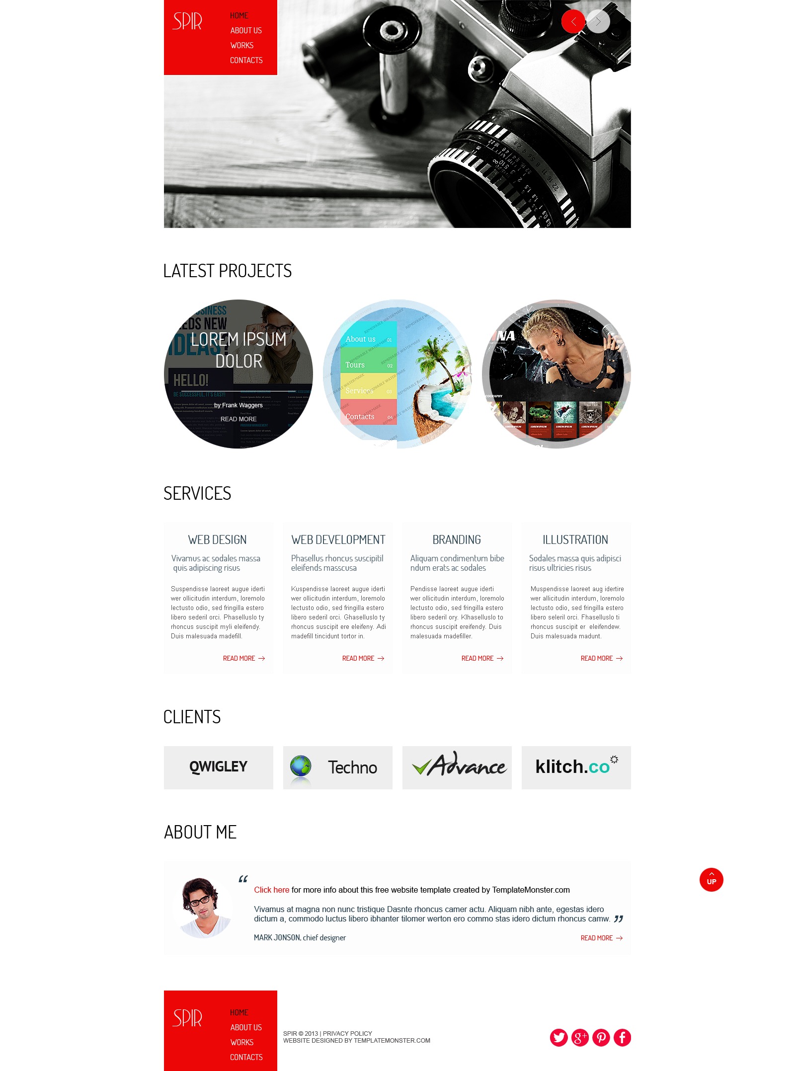Free HTML5 Theme for Portfolio Web Sitesi #51648 - Ekran resmi