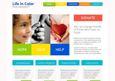 Free Responsive HTML5  for Charity Site