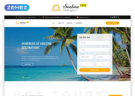 Free Responsive HTML5  for Travel Agency