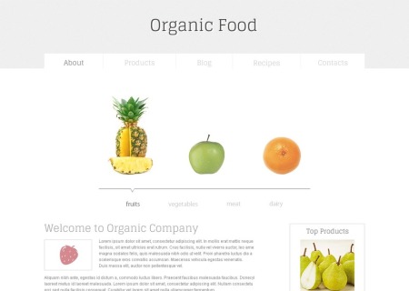 Organic Food Free HTML5