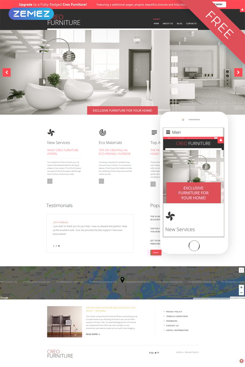 Szablon Joomla Free Joomla Interior Template #51612 - zrzut ekranu
