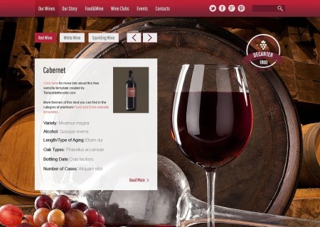 Wine & Winery Free HTML5