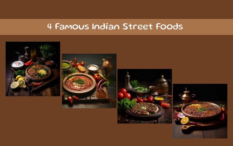 Famous Indian Street Foods Background