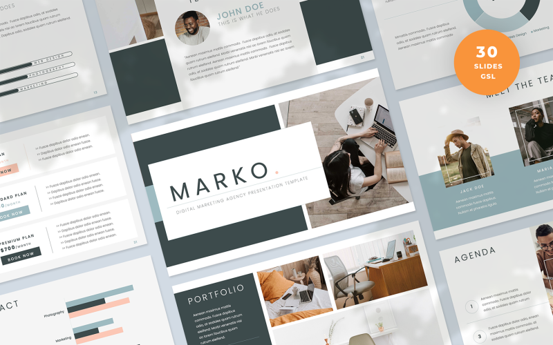 Digital Marketing Agency Presentation Google Slides Template