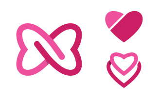 Human care group network and social logo design v.42