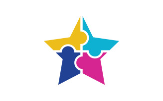 Human care group network and social logo design v.53