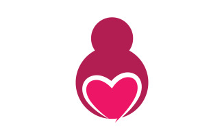 Human care group network and social logo design v.62