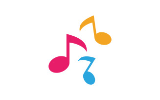 Music note Icon Logo Vector illustration design template v.5