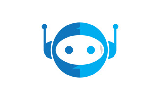 Cute Robot icon logo illustration design template v.1
