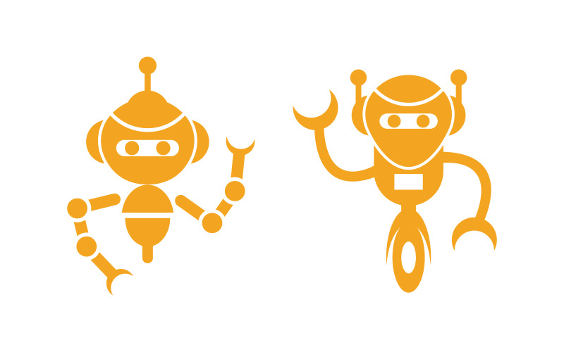 Cute Robot icon logo illustration design template v.4 Logo Template