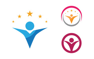 Healthy life Human character logo sign illustration v.240