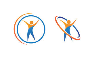 Healthy life Human character logo sign illustration v.242
