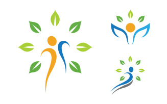 Healthy life Human character logo sign illustration v.245