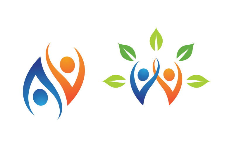 Healthy life Human character logo sign illustration v.247 Logo Template