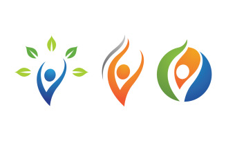 Healthy life Human character logo sign illustration v.249