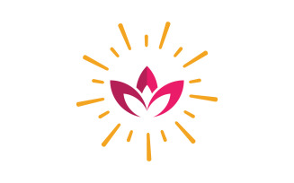 Lotus flower Logo Beauty Salon Cosmetic skincare vector icon design v.87