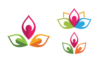 Lotus flower Logo Beauty Salon Cosmetic skincare vector icon design v.92