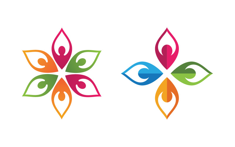 Lotus flower Logo Beauty Salon Cosmetic skincare vector icon design v.94 Logo Template