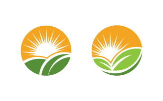 Nature leaf ecology vegan concept Logo illustration v.107