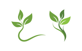 Nature leaf ecology vegan concept Logo illustration v.109
