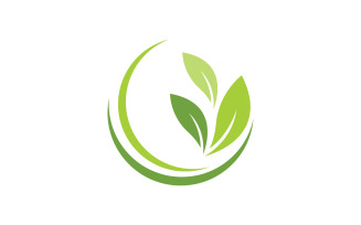 Nature leaf ecology vegan concept Logo illustration v.110