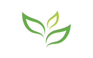 Nature leaf ecology vegan concept Logo illustration v.114