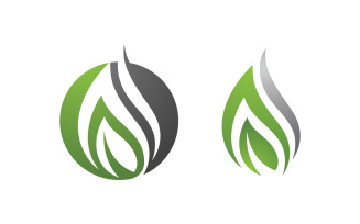 Nature leaf ecology vegan concept Logo illustration v.115