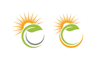 Nature leaf ecology vegan concept Logo illustration v.117