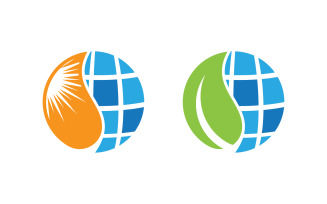 Solar green energy power Vector icon design illustration v.1