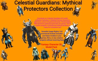 Celestial Guardians: Mythical Protectors Collection Free 3D Model