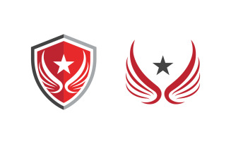 Eagle hawk wing icon illustratio logo design v.7