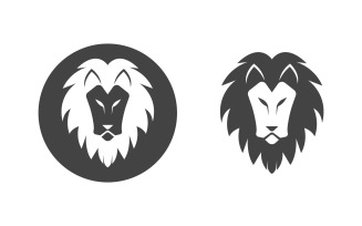 Head Lion icon Logo vector illustration Template design v.2
