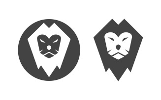 Head Lion icon Logo vector illustration Template design v.4