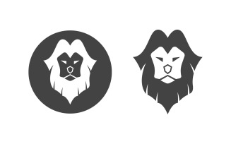 Head Lion icon Logo vector illustration Template design v.5