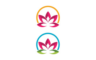 Lotus flower Logo Beauty Salon Cosmetic skincare vector icon design v.86