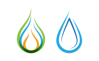Water drop Plumbing Logo Template vector illustration v.100