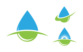 Water drop Plumbing Logo Template vector illustration v.90