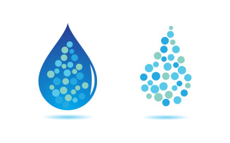 Water drop Plumbing Logo Template vector illustration v.93
