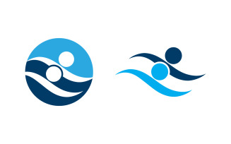 Water wave liquid vector Logo illustration design V1.100
