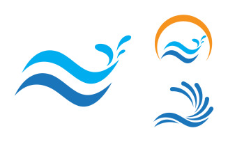 Water wave liquid vector Logo illustration design V1.97