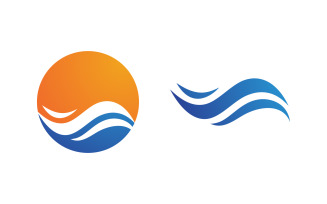Water wave liquid vector Logo illustration design V1.98