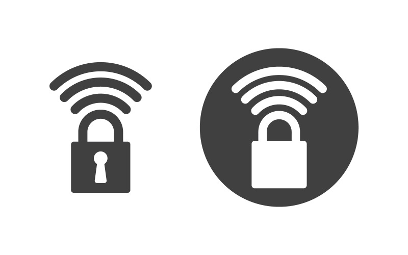 Wifi internet Connection concept icon logo illustration design v.6 Logo Template