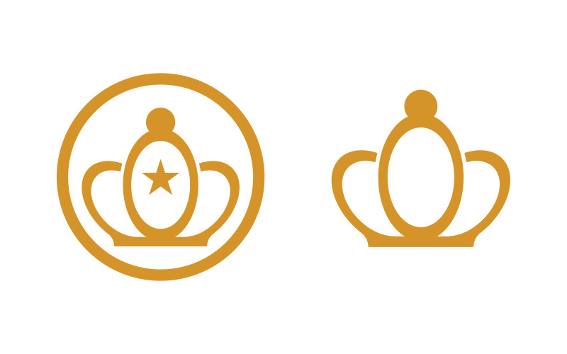 Beauty Crown of king Logo Template vector icon v.10