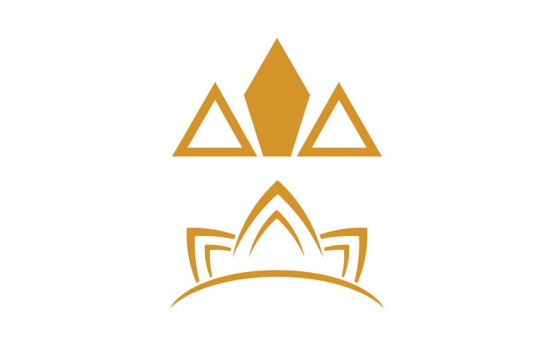 Beauty Crown of king Logo Template vector icon v.7