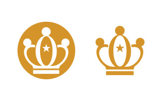 Beauty Crown of king Logo Template vector icon v.8