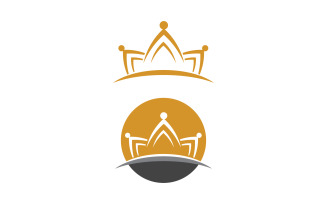 Beauty Crown of king Logo Template vector icon v.9