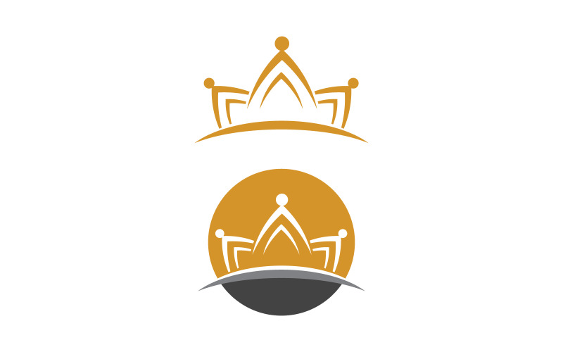 Beauty Crown of king Logo Template vector icon v.9