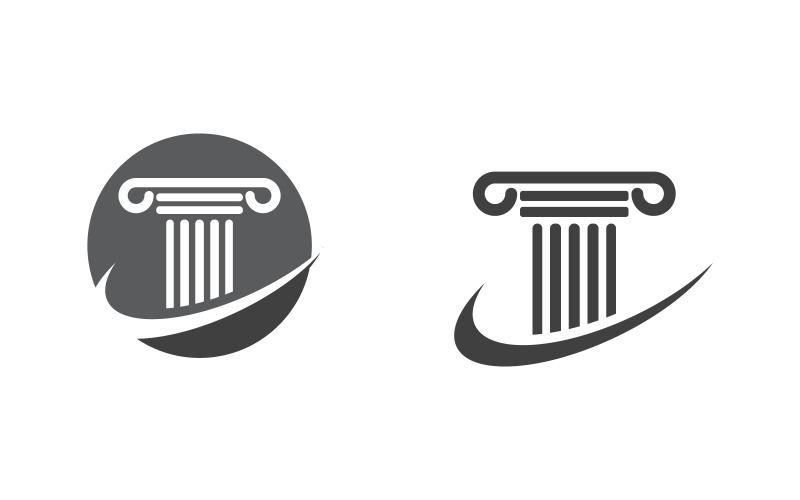 Column justice law Icon Vector illustration design v.14 Logo Template