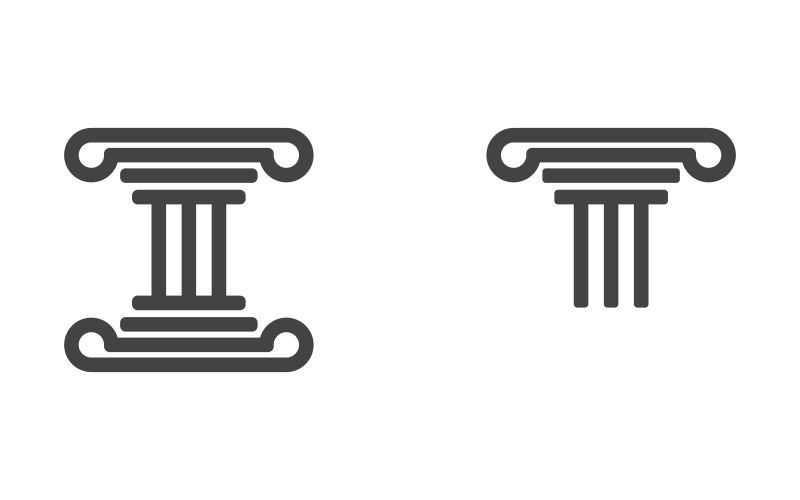 Column justice law Icon Vector illustration design v.16 Logo Template